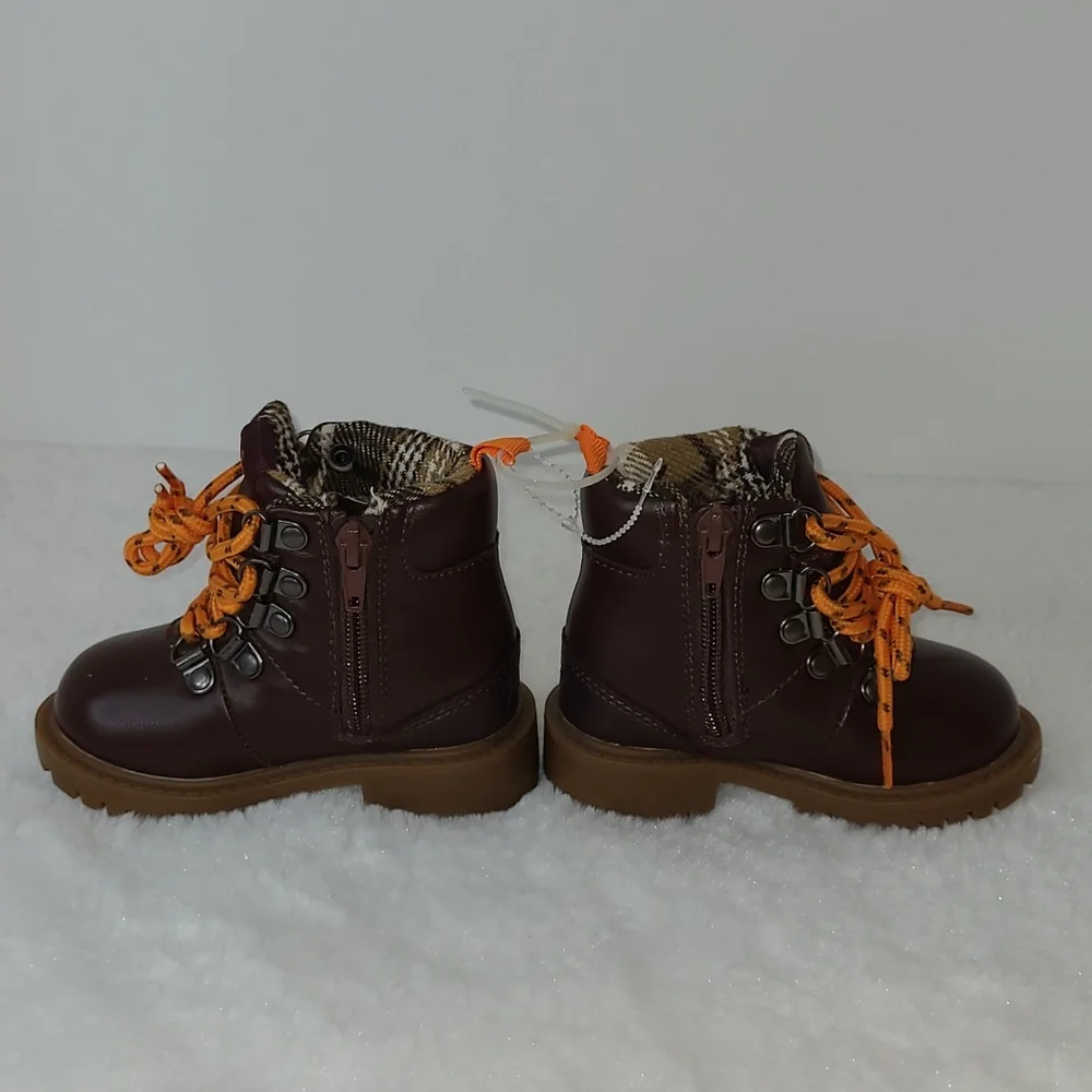 NWOT Original Penguin London Boots Brown w/ Side Zipper Boys' Size 9 - Picture 6 of 10